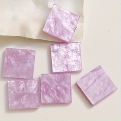 6PCS Shiny Square Acrylic Blocks Material DIY Handcrafted Decorative Accessories