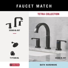 Delta Towel Rack 18 Inch Matte Black Towel Bar For Bathroom Kitchen Tetra