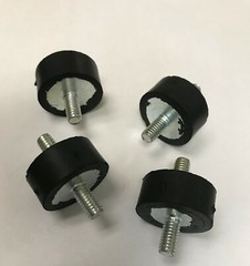 SET OF 4 5/16-18 RUBBER ISOLATOR MOUNTS 1 3/8″ DIA 5/8″ THICK 5/8″ LONG STUDS