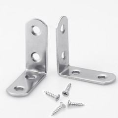 Lot L Steel Corner Braces Heavy Duty Right Angle Bracket 4 Holes W/ Screws