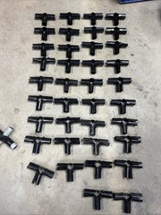T Shape 5-way Lean Tube Connectors Pipe Clamp Clip 1.02″ 28mm greenhouse