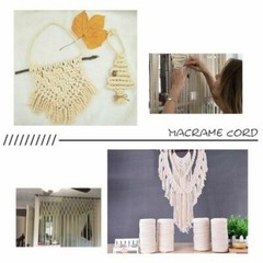 100M Macrame Artisan String Cotton Twisted Rope DIY Natural Beige Crafts
