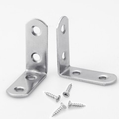 10 PACK 1.5 inch L Steel Corner Braces w/ Screws Heavy Duty Right Angle Brackets