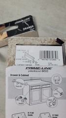 PRIME-LINE R 7265 Drawer Track Back Plate 3/8 in. x 1 in Plastic Ivory 1 Pair
