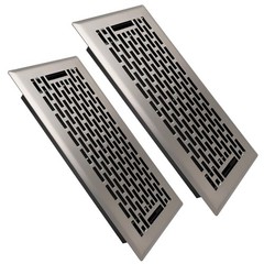 SANYCASA 2 Pack Floor Register 4×10 Inches Heavy Duty Walkable Steel Floor Ve…