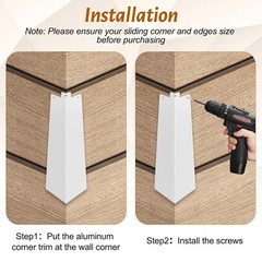 Aluminum Siding Corner Trim 8 Inch White Corner Caps For RV Mobile Home House Ex