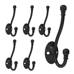 Cbwlwj 6 Pack Heavy Duty Wall Hooks For Hanging Metal Coat Hooks Wall Mount
