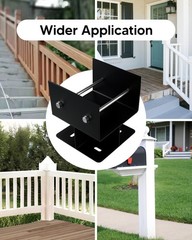2pcs 6″x6″ (Actual 5.5″x5.5″) Post Base Bracket Concrete U-Shape, Dry Set Hea…