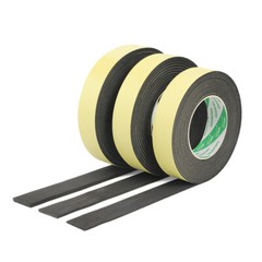 Black EVA Foam Tape Single Sided Self Adhesive Sponge Door Strip Seal 10-100mm