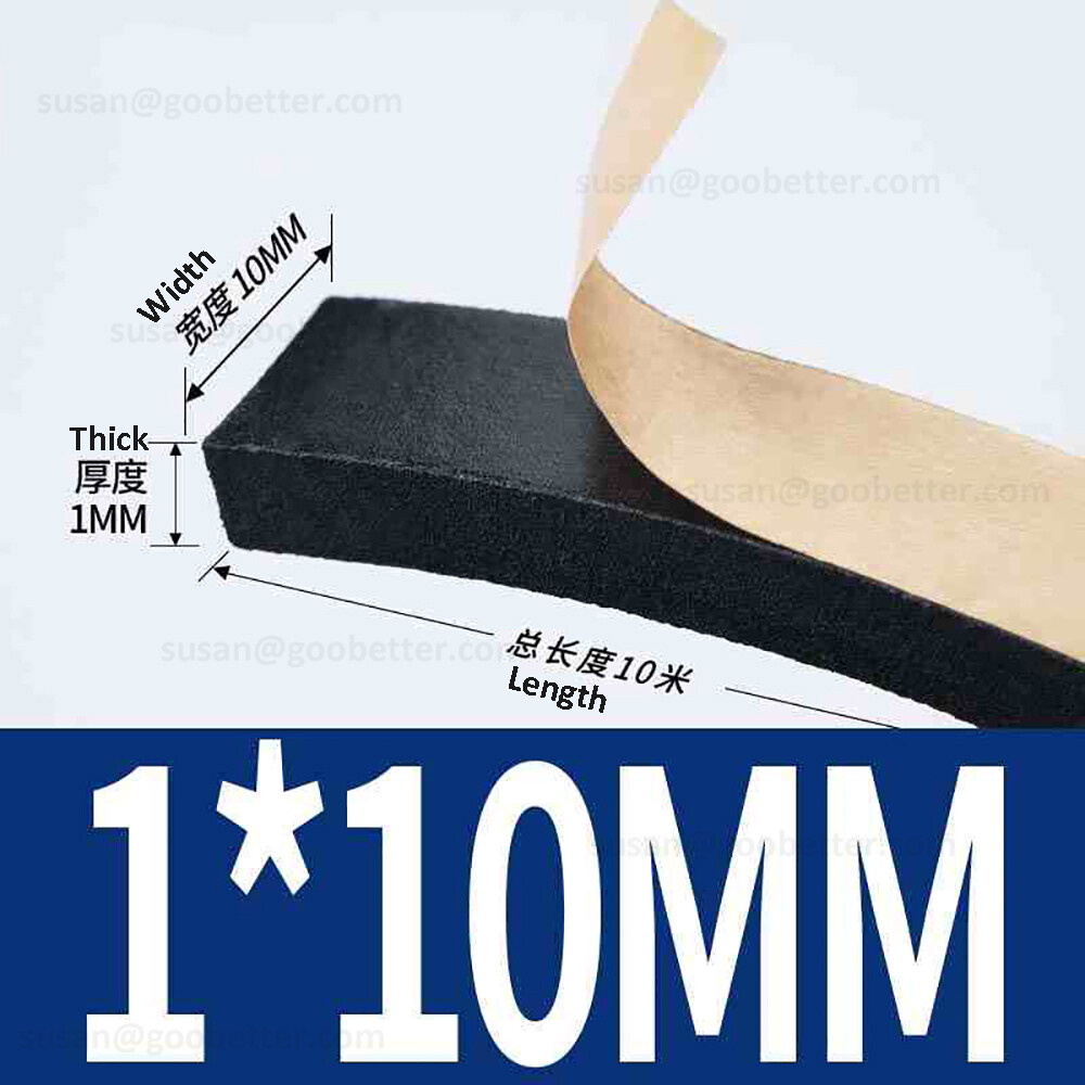 EVA Self Adhesive Backed Foam Sponge Strip Roll Sheet Tape Sticky Seal EPDM