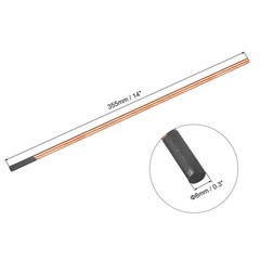 Copper Coated Gouging Carbon Electrode Rods 8mm Dia 355mm Length 5Pack