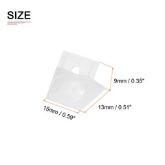 50Pack 15x13x9mm(LxWxH) Plastic Corner Brackets Angle Brace White for Repairing