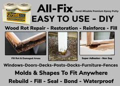 All Fix Premium Epoxy Putty – Wood Rot Deck Window Door Termite Damage Repair