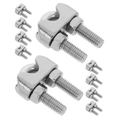 10Pcs High Strength Stainless Steel U Shaped Wire Clamps Durable Cable Fasteners