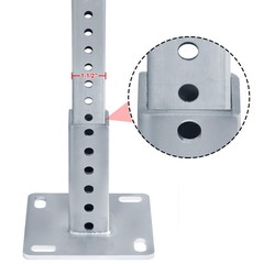Square Sign Post Anchor Surface Mount Flange Base For 1-1/2″ X 1-1/2″ 1PK
