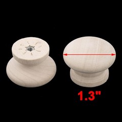 Home Wood Round Furniture Wardrobe Dresser Door Pull Handle Grip Knob 11pcs