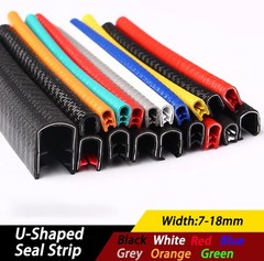 Rubber U-Shaped Car Door Edge Guard Protector Edge Trim Seal Strip Width 7-18mm