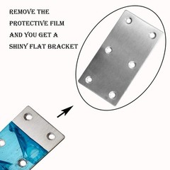 20Pcs Stainless Steel Flat Bracket Mending Plate, 4″x2″ Bracket Joining Plate…