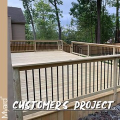 Myard 29 Inches Classic Hollow Round Iron Deck Balusters 29″, Black
