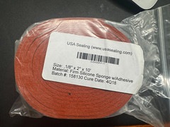 USASEALING ZUSASSR-F-17 FIRM SILICONE SPONGE W/ ADHESIVE 1/8″ X 2″ X 10′