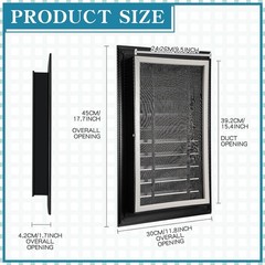 2 Pcs 12″ X 18″ Gable Vent Aluminum Alloy Wall Vents Shed Attic Vent with Screen