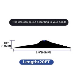 ToLanbbt 20Ft/6M Universal Garage Threshold 20 Ft (incl. 2 adhesives), Black