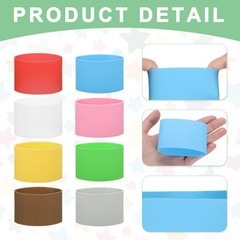 5Pcs Silicone Rubber Bands Non-slip 3.39 Inch for Art, Grey