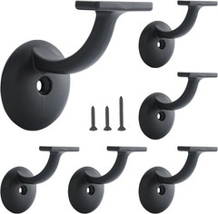 HOME MASTER HARDWARE Hand Rail 2-1/8" Matte Black-6pack, Black New