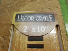 Decor Grates Floor Register, Elite Solid Wood, 2-inch x 10 inch