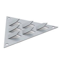 12PCS Impaling Clips For Acoustic Panels Galvanized Steel Triangular Push On V1