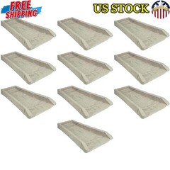 Decorative Rain Gutter Downspout Splash Block Set of 10 Water Damage Prevention