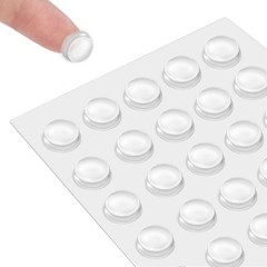 Queenti Silicone 160 Pcs Cabinet Door Bumpers Round 1/2 Diameter Self Adhesive