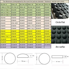 Black Round/Curved Self Adhesive Backing Silicone Rubber Non-slip Pads Protector