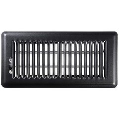 Shoemaker 4×10 Floor Register – Black Heavy Duty Metal Floor Vent Cover fo