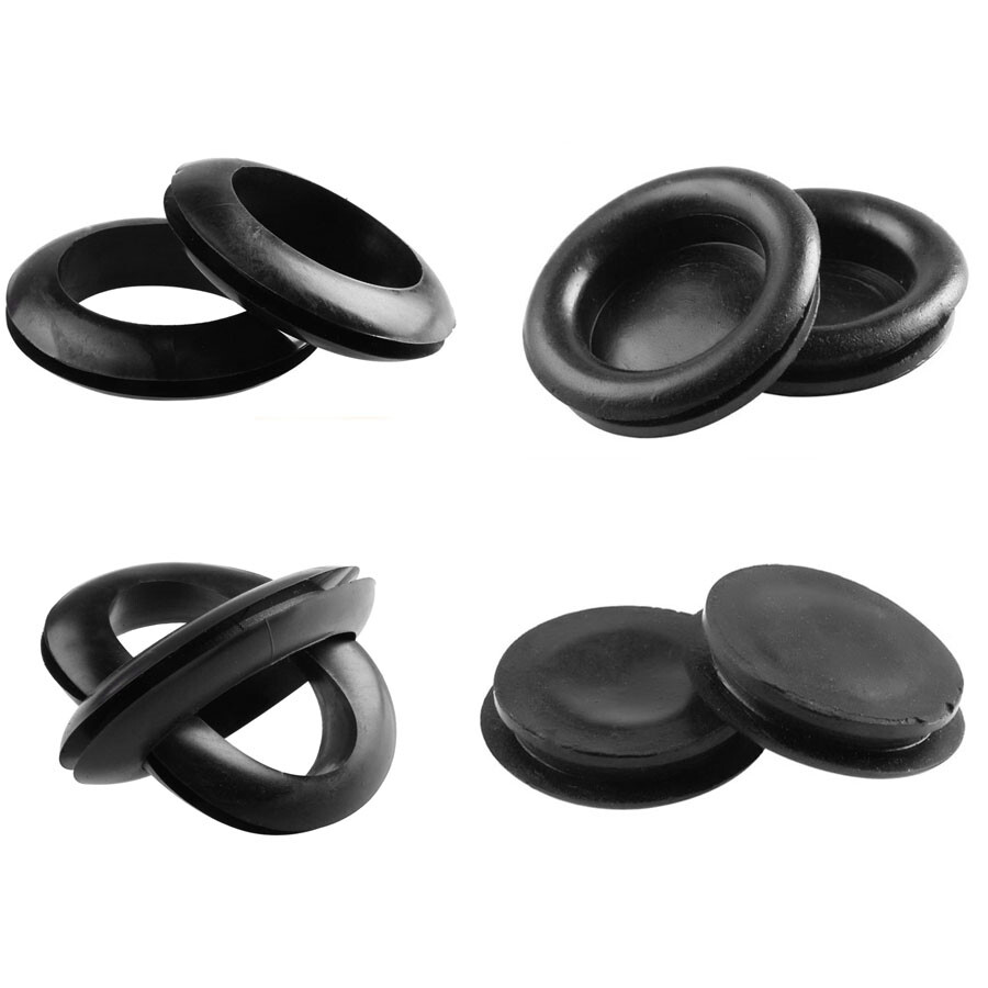 Black Rubber Blanking Cable Wiring Open Grommets Closed Blind Bung 3mm to 120mm