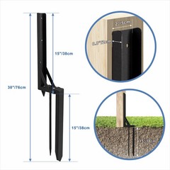 1PCS Fence Post Repair Kit Heavy Duty Fixer Anchor Ground Spike, 1 PCS