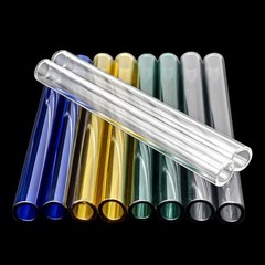 10 Pcs Multicolor Glass Tubes 4 Inches Long 10mm OD 7mm ID 1.5mm Thick Wall G…