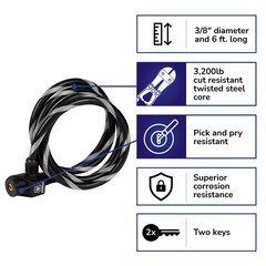 – 3/8 X 6 Keyed Locking Flexible Steel – Vinyl Wrap For