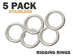 5 Pack – 1/4″ x 1-1/4″ Stainless Steel Welded Ring Type 316 Marine Rigging Rope
