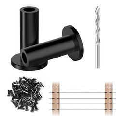 Vercxlyra 120 Packs Cable Railing Protector Sleeves Stainless Steel black