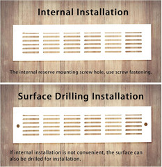 2PCS Air Vent, Heavy Duty Aluminium Alloy Ventilation Grille Rectangle Metal Lou