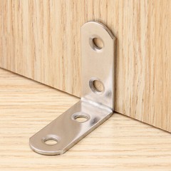 10-100x L-Shaped Brackets Right Angle Corner Brace Hardware Cabinets Furniture