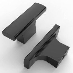 Asidrama 10 Pack Matte Black Kitchen Cabinet Single Hole Knob,