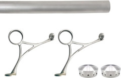Bar Foot Rail Kit (Custom-Made Item) – 2″ OD Brushed Stainless Steel Tubing (2 i