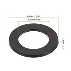 PATIKIL M25 Rubber Flat Washer, 12 Pack 25mm ID 39mm OD 2.5mm 39 x 25 x
