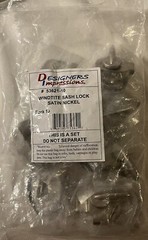 *10 Pack* Designers Impressions Satin Nickel Window Sash Lock: 53621-10
