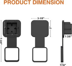 Hitch Cover 2 inch Tube Cover Plug Cap Rubber Fits 2 Inch Receive Color: Black