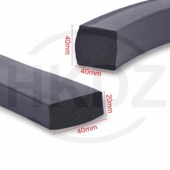 Black EPDM Rubber Foam Sealing Strip Flat Bar For Cabinet Door Seal 10mm- 40mm