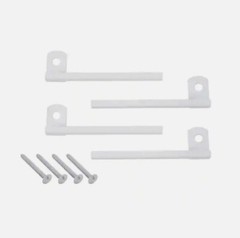 4 Unique Home Designs Flush-Mount Bracket with Screws White IWA0900WHTFB