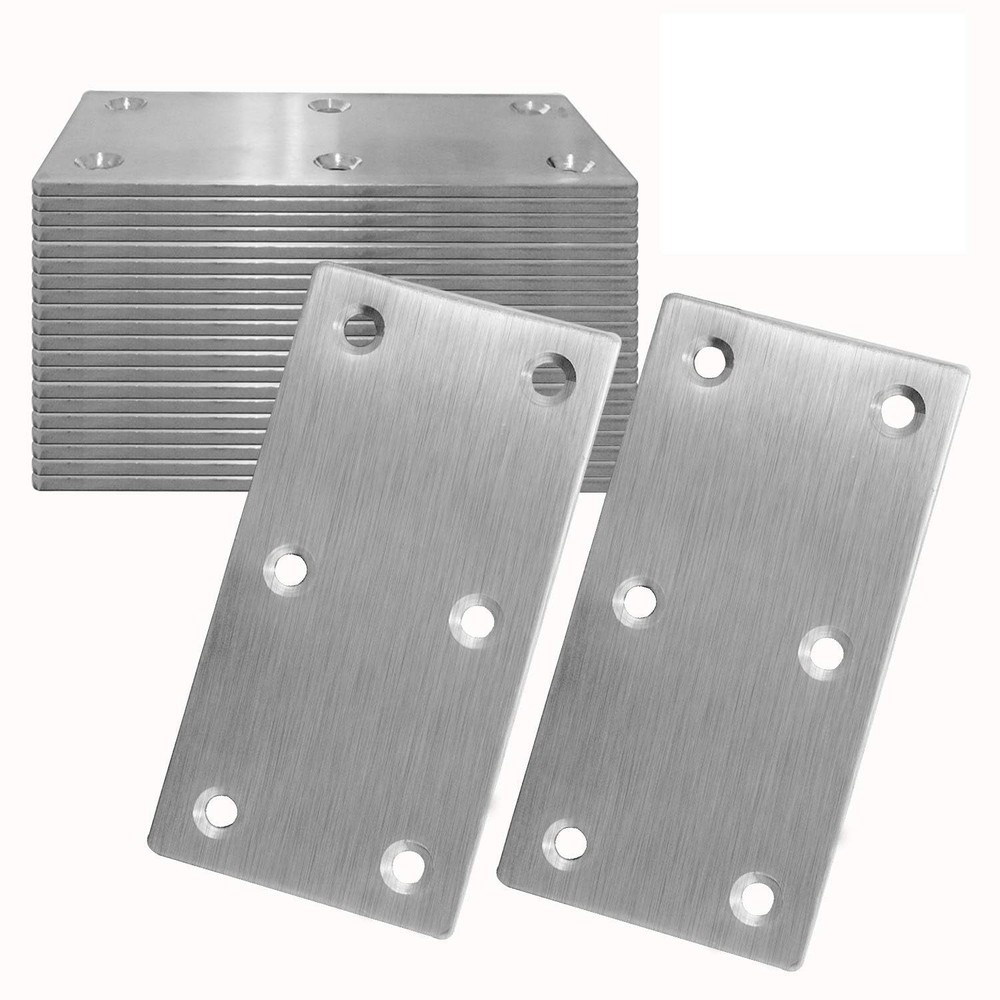 20Pcs Stainless Steel Flat Bracket Mending Plate, 4″x2″ Bracket Joining Plate…